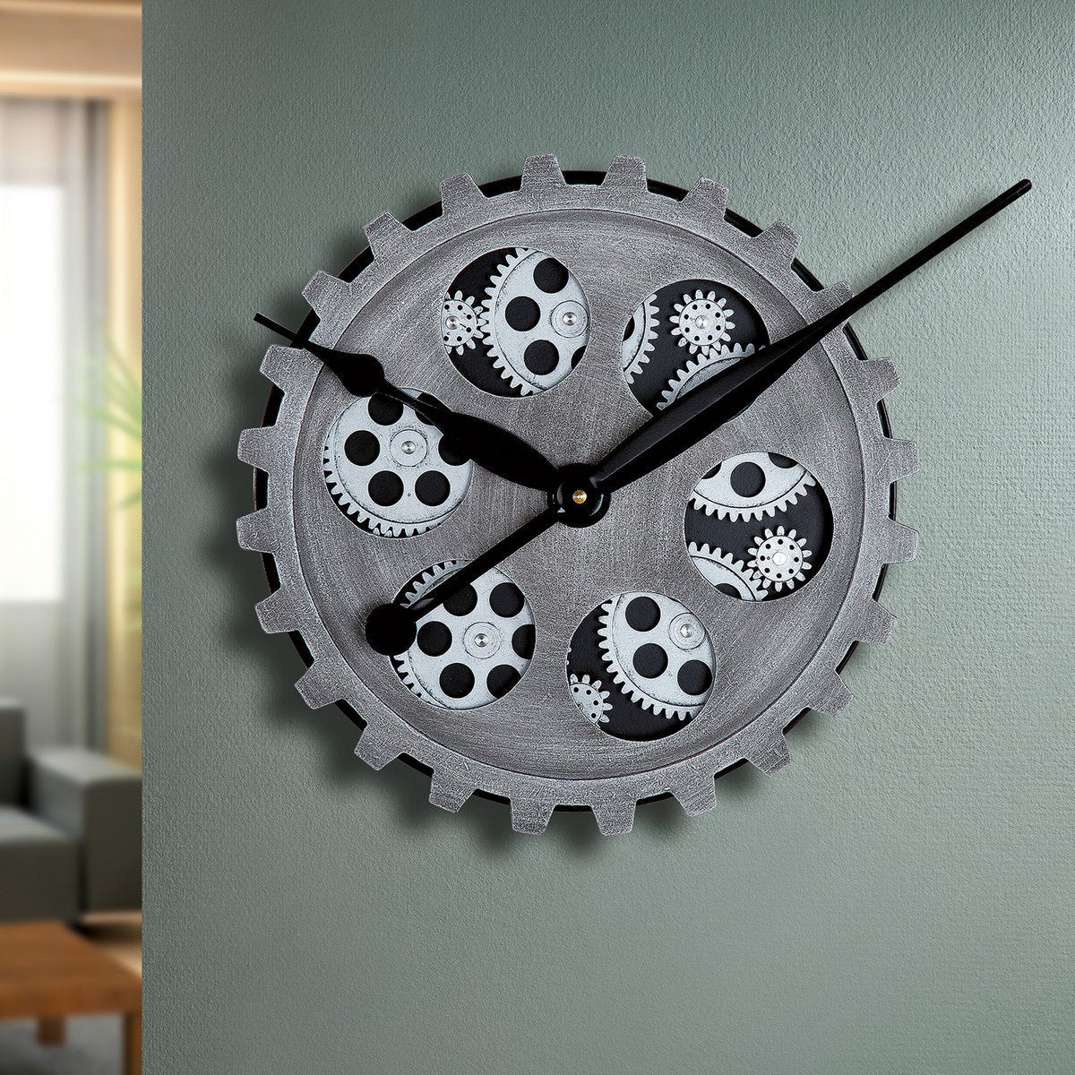 Metall Kunststoff Wanduhr "Gears"