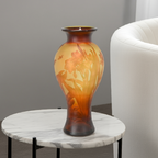 'CAMEO GLAS BALUSTER VASE ''DAFFODIL'''